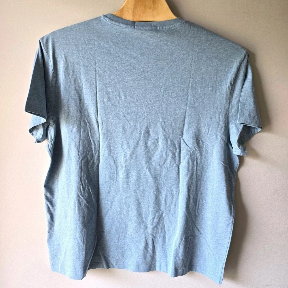 Polo Ralph Lauren Mens XXL Mod Blue Heather Script Logo‎ Classic Fit T-Shirt NWT